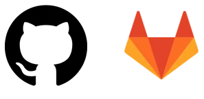 GitHub and GitLab Logos